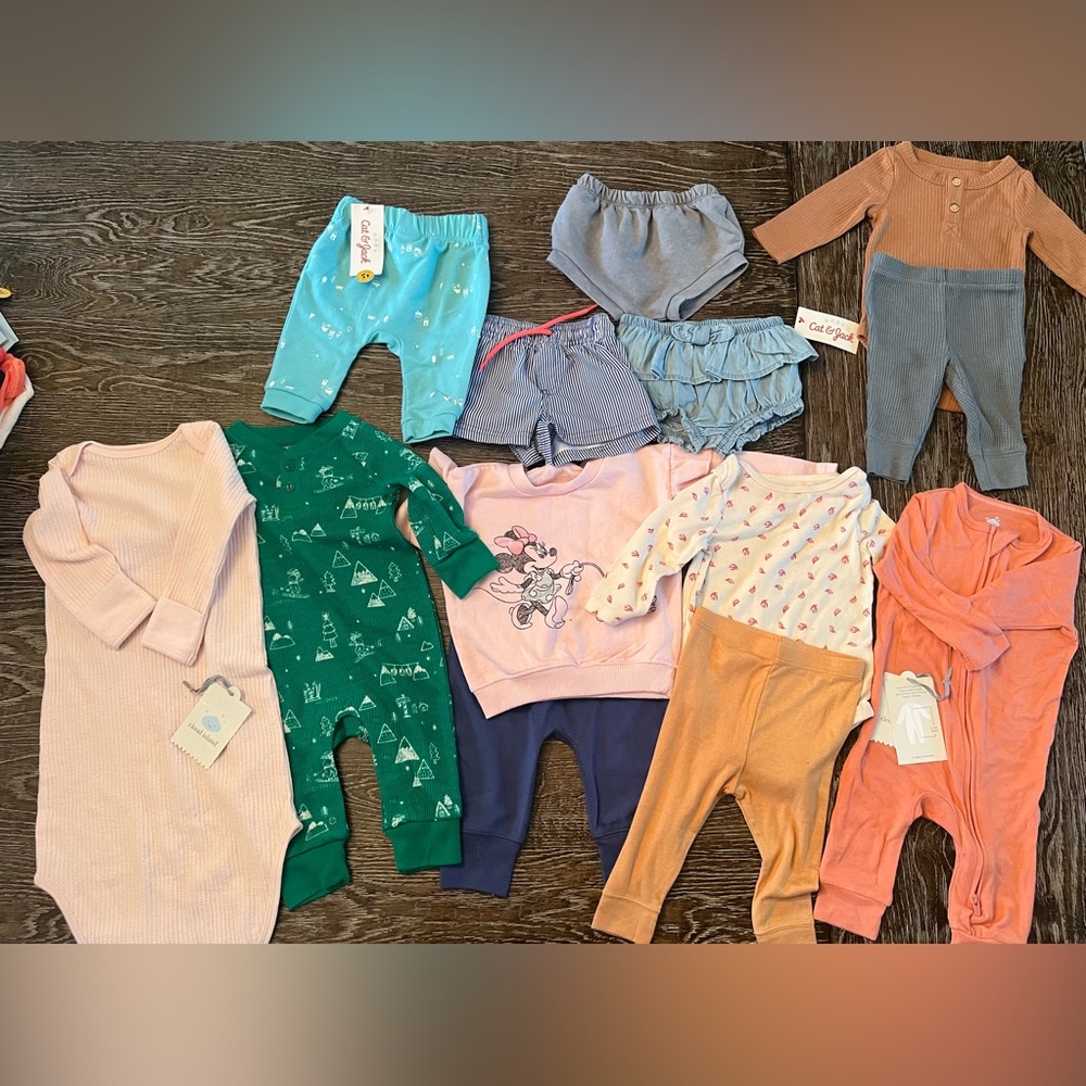 Girl clothes bundle/lot matching sets cat and jack 0-6 months